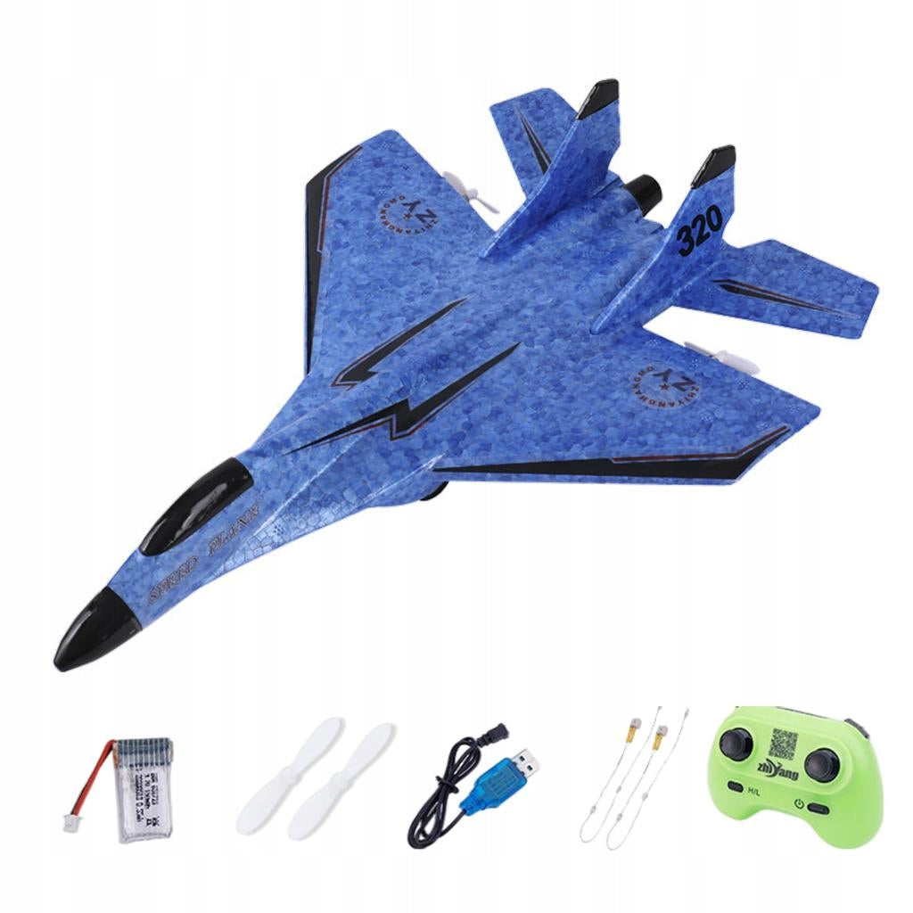 RC Plane, 2 Channels 2.4Ghz Remote B320-Blue
