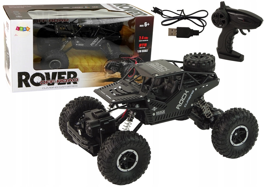 RC Rover 1:16 Vehicle Auto Black Remote Controlled For Remote Control