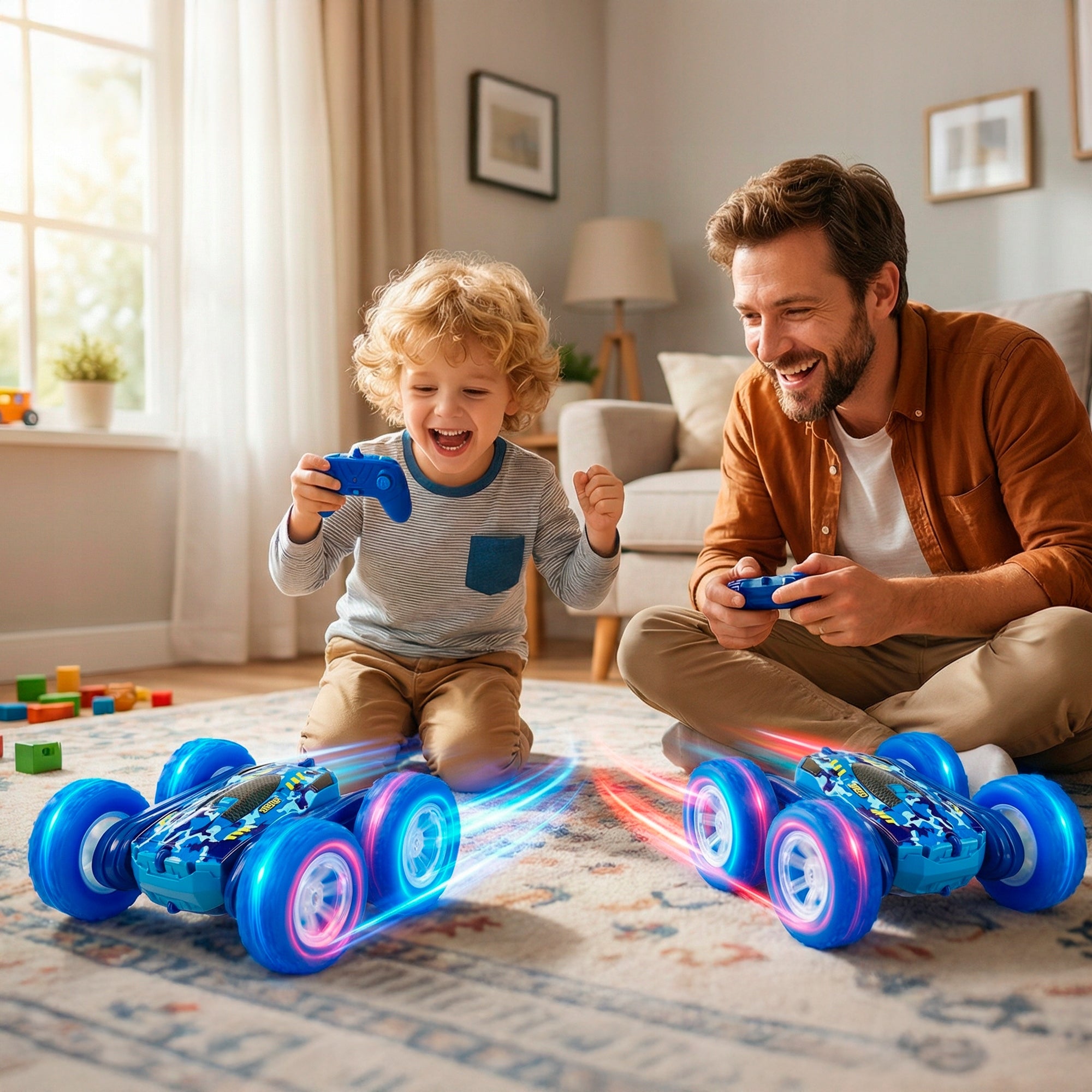 RC Stunt Car for Kids 360° – Remote Control, LED Lights, 4WD, Double-Sided Packaging status original