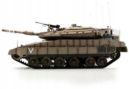 RC Tank - HENG LONG IDF Merkava - ASG Cannon - IR - Sound - Smoke - Metal Packaging status original