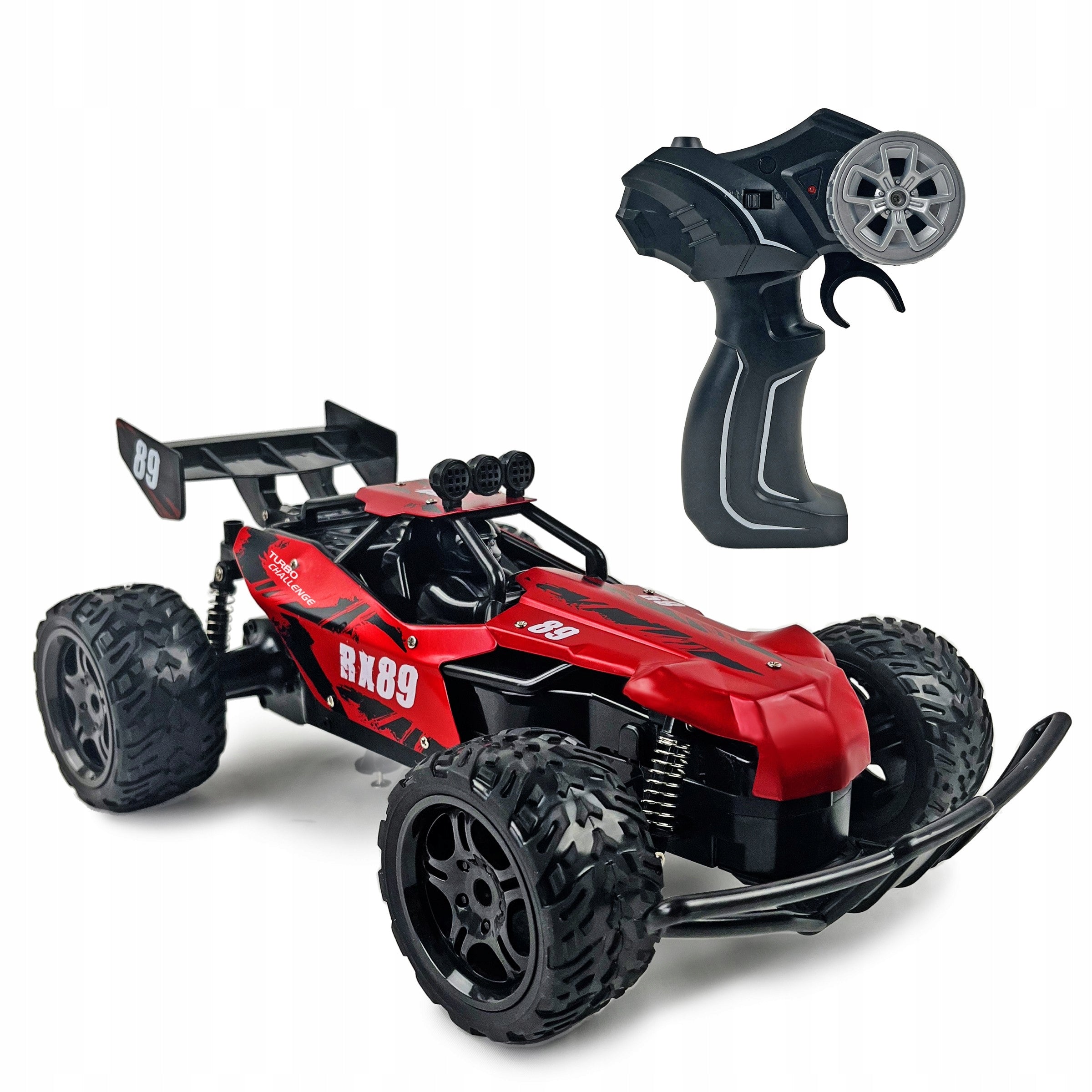 RC car remote controlled 1:12 44 cm metal LED Turbo Challenge