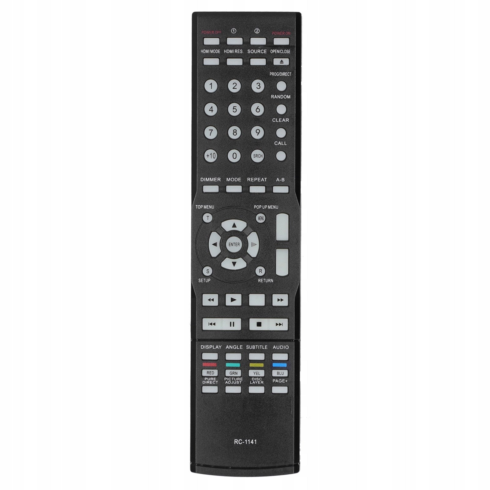 RC1141 Bluray DVD Playot Remote Control Replacement for Denon V1 Manufacturer code AG250819002332