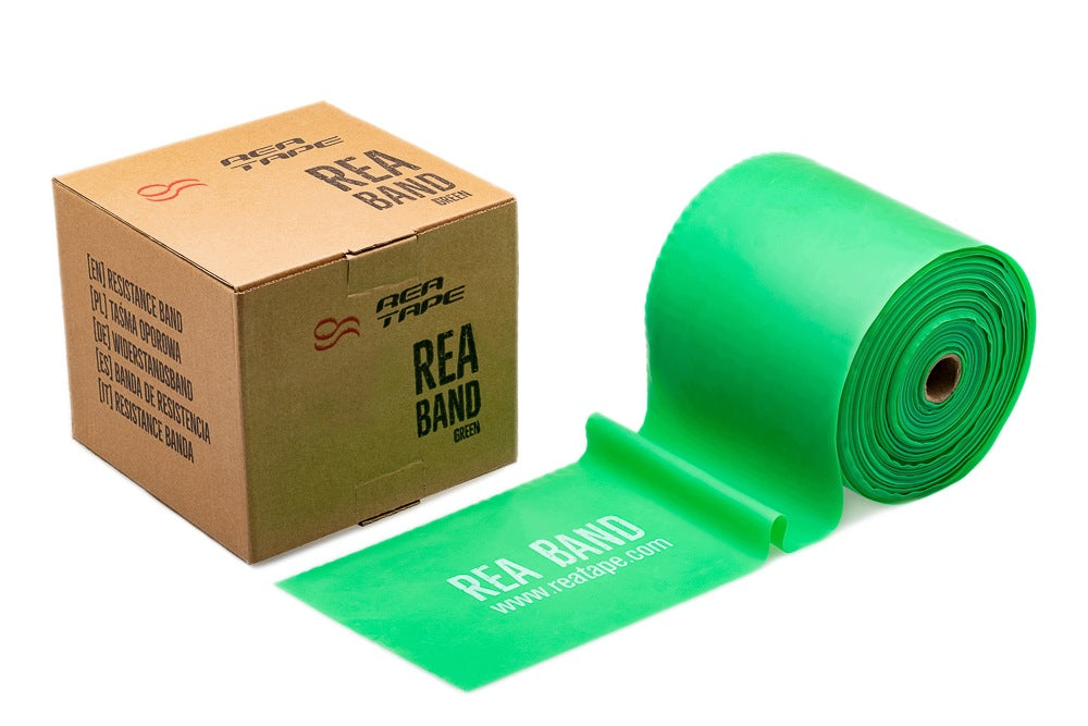 REA BAND [Green] Exercise Tape | Resistance Rubber for Rehabilitation 46m