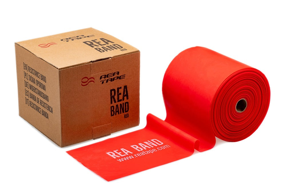 REA BAND [Red] Exercise Tape | Resistance Rubber for Rehabilitation 46m