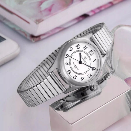 READABLE Women's Watch STRETCHY ELASTIC Bracelet Eraser Large Circumference Brand Perfect