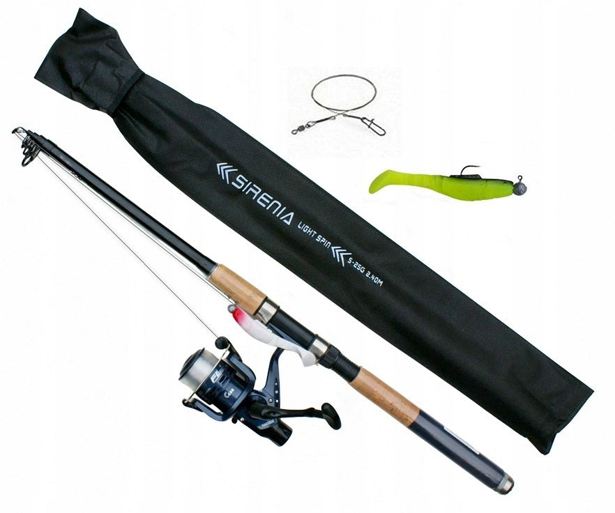 READY ARMED SPININNG FISHING SET for lake, river, pond