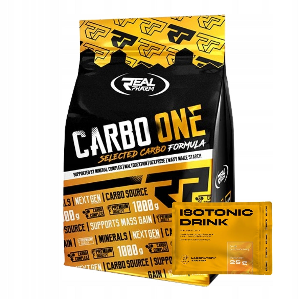 REAL PHARM CARBOONE 1000 g CARBO + nowmax ISOTONIC DRINK 25 g Expiration date at least six months from the date of purchase