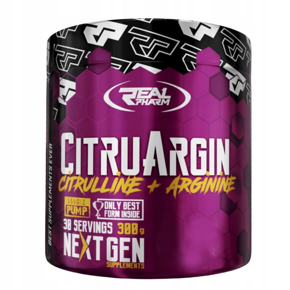 REAL PHARM CITRUARGIN 300 g CITRULLINE ARGININE AAKG MUSCLE ENDURANCE Expiration date at least six months from the date of purchase