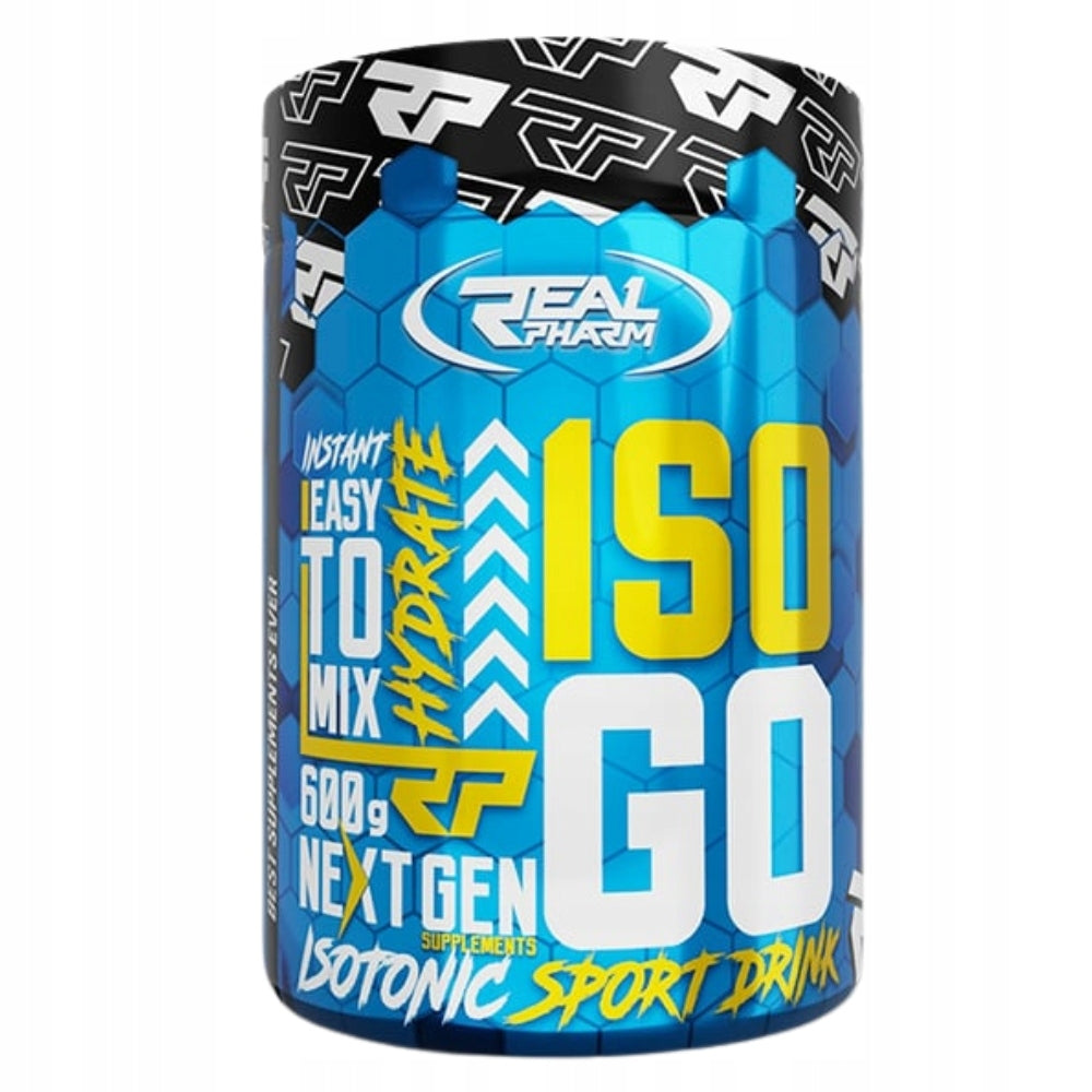 REAL PHARM ISO GO 600 g CARBOHYDRATES BCAA VITAMINS ELECTROLYTE AMINO ACIDS Expiration date at least six months from the date of purchase
