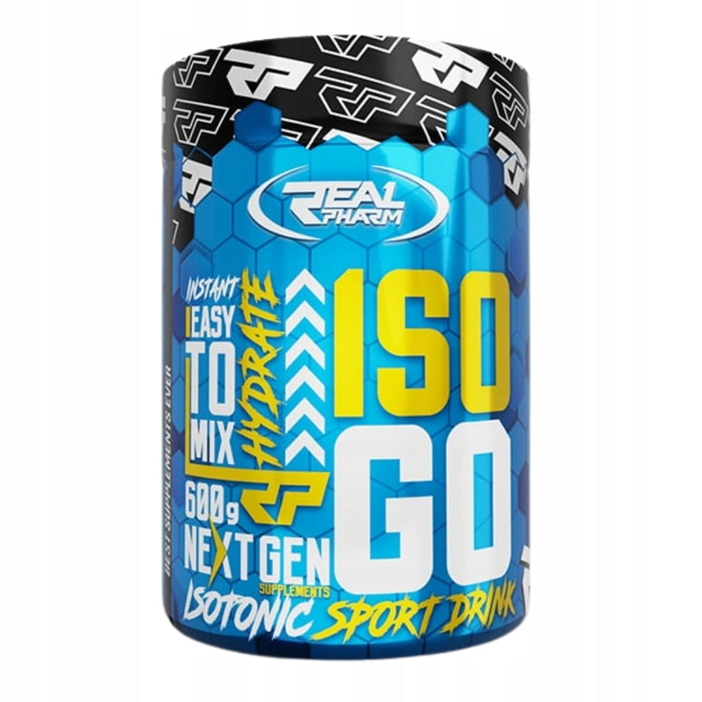 REAL PHARM ISO GO 600 g CARBOHYDRATES BCAA VITAMINS ELECTROLYTES AMINO ACIDS Expiration date at least six months from the date of purchase