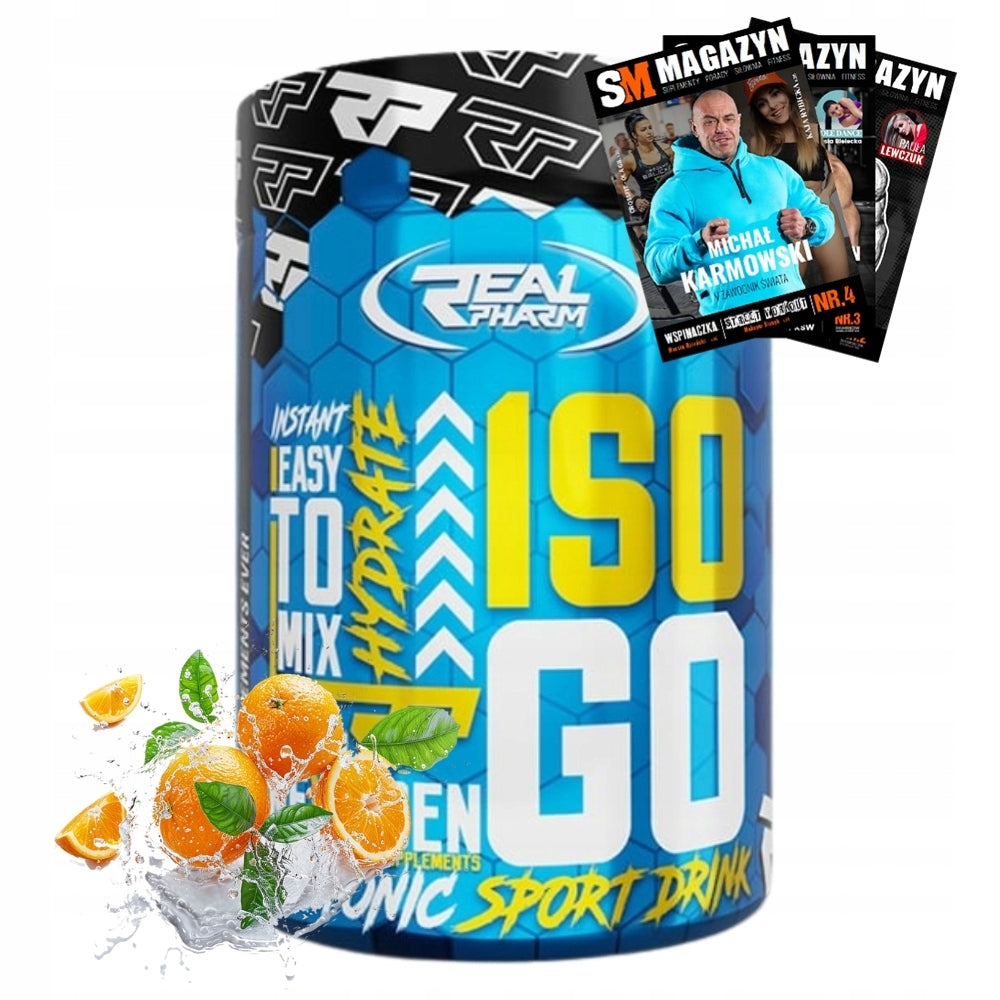 REAL PHARM ISO GO 600 g CARBOHYDRATES BCAA VITAMINS ELECTROLYTES AMINO ACIDS