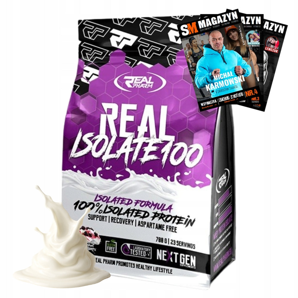 REAL PHARM ISOLATE 100 700 g MUSCLE MASS STRENGTH ENDURANCE PROTEIN