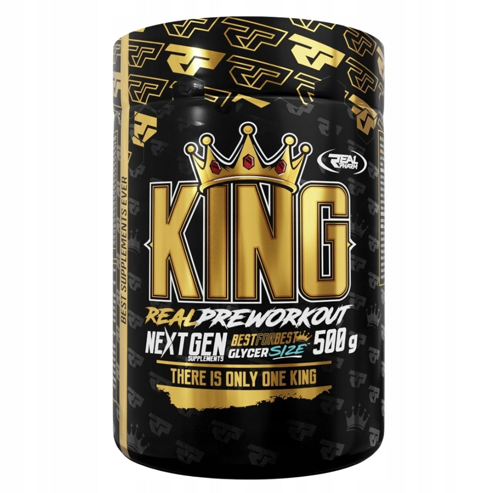 REAL PHARM KING PRE-WORKOUT 500g AAKG CITRULLINE TAURINE CAFFEINE ALANINE Expiration date at least six months from the date of purchase