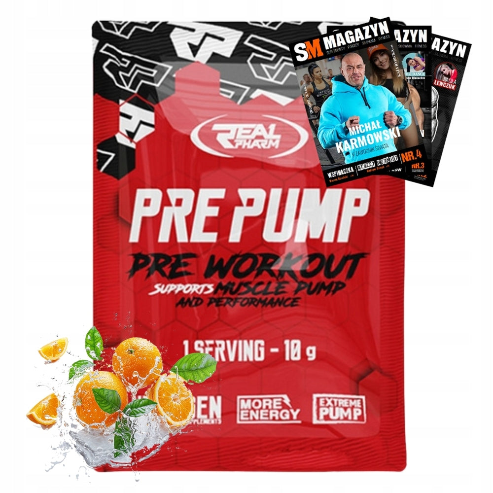 REAL PHARM PRE PUMP 10 g PRE-WORKOUT ENERGY AND STIMULATION STRENGTH