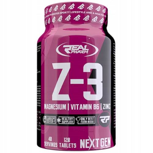REAL PHARM Z3 120 TABL ZMA TESTOSTERONE BOOSTER Expiration date at least six months from the date of purchase
