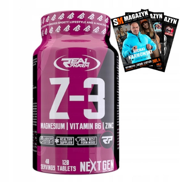 REAL PHARM Z3 120 TABL ZMA TESTOSTERONE BOOSTER