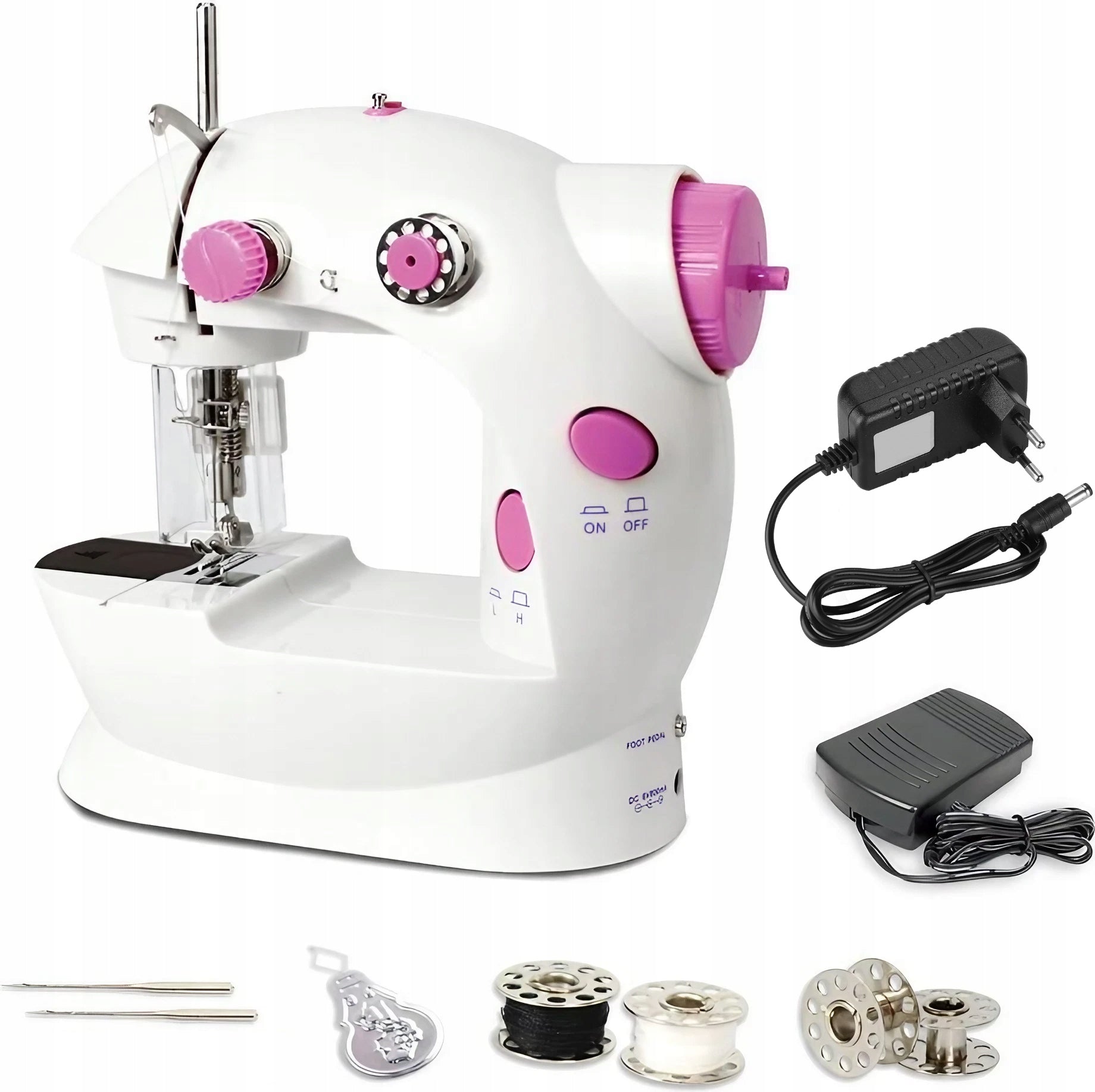 REAL SEWING MACHINE for CHILDREN with FINGER GUARD + AKCESORIA 2025