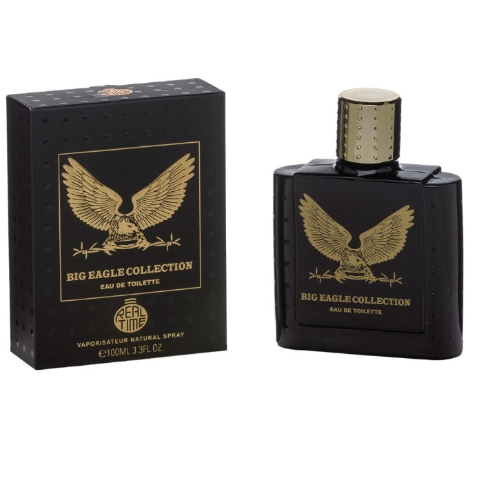 REAL TIME EDT MEN BIG EAGLE BLACK 100ML EAU DE TOILETTE MALE FRESH SCENT