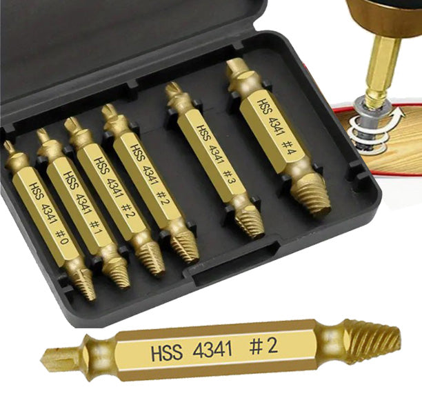 REAMERS SCREWDRIVERS DRILL CUTTER FOR CUTTING SCREWS SET BITS 6 pcs.