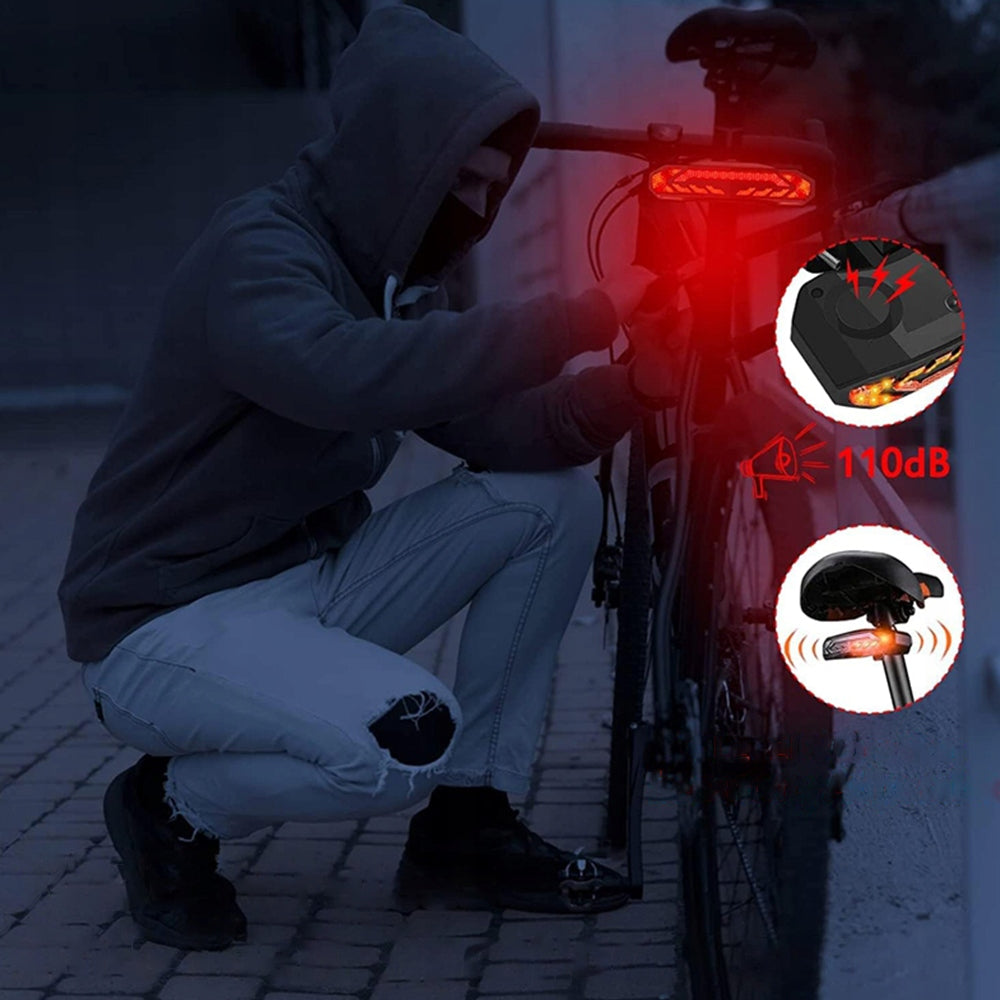 REAR BICYCLE LED LIGHT FOR BICYCLE TURN SIGNALS ALARM HORN + REMOTE CONTROL Brand no brand