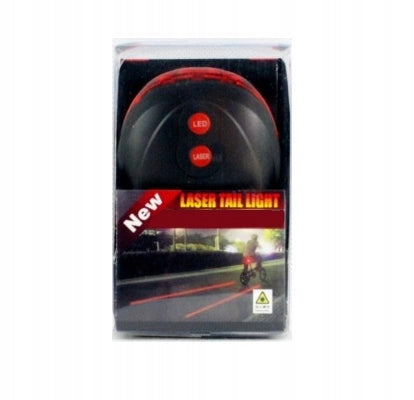 REAR BICYCLE LIGHT + 2x LASER + HOLDER Packaging status original