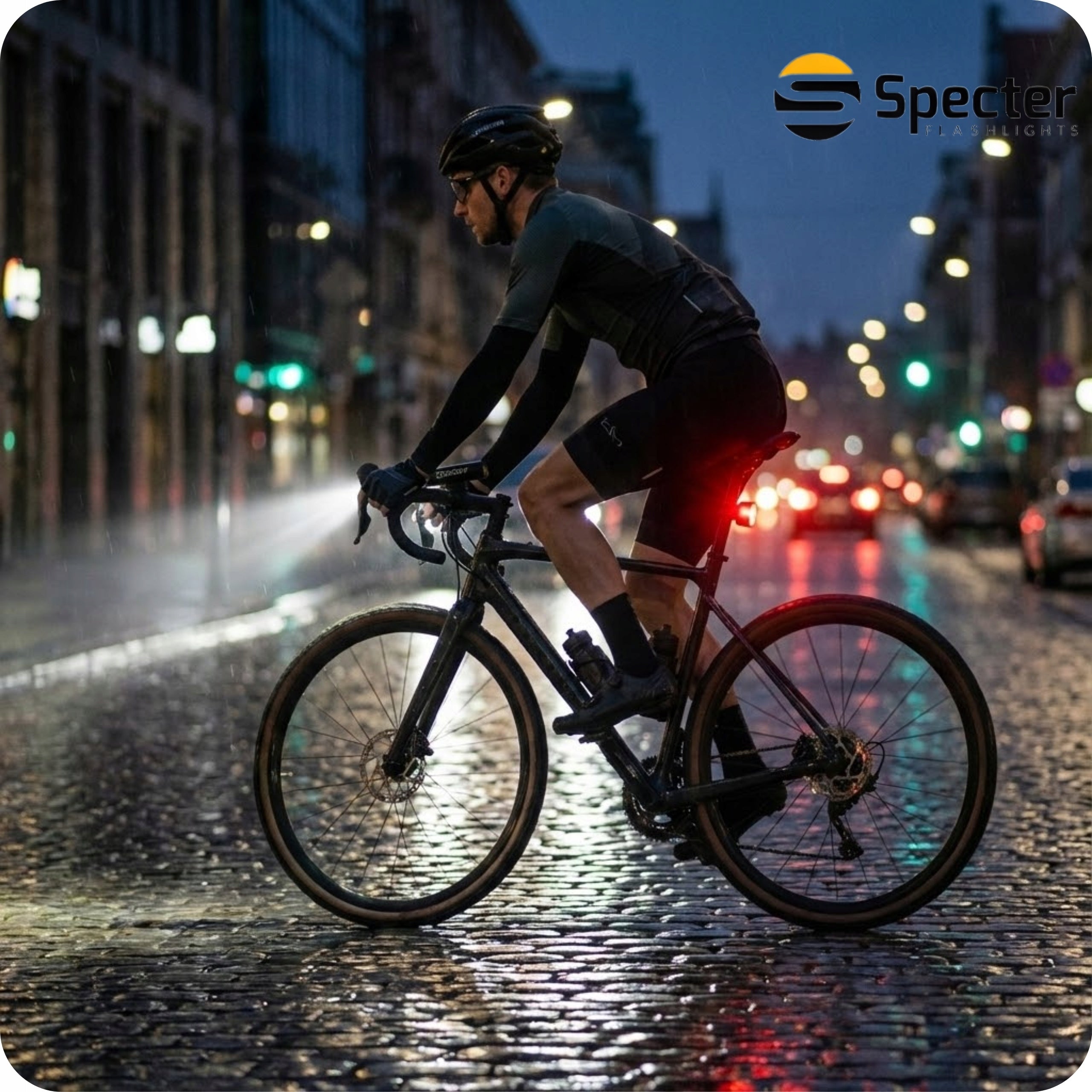 REAR BICYCLE LIGHT SPECTER WT09 USB 40LM IP66 100H 6 MODES LED SEATPOST Packaging status original