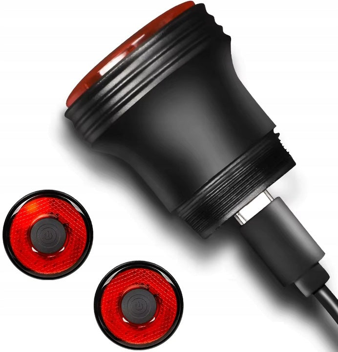 REAR BICYCLE LIGHT WATERPROOF BRAKING SYSTEM ,START ,STOP UNDER SADDLE Packaging status original