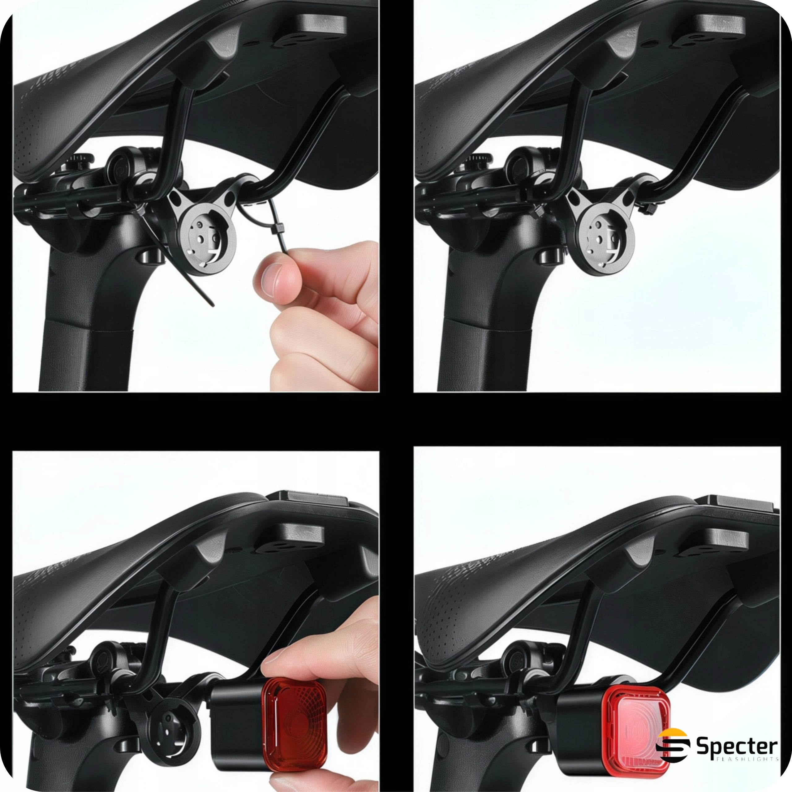REAR BICYCLE LIGHT for LED Luggage Rack USB C EYE07 6in1 Rear 1100mAh Manufacturer code Specter EYE07 1100mAh USB C IP66 Stop Start