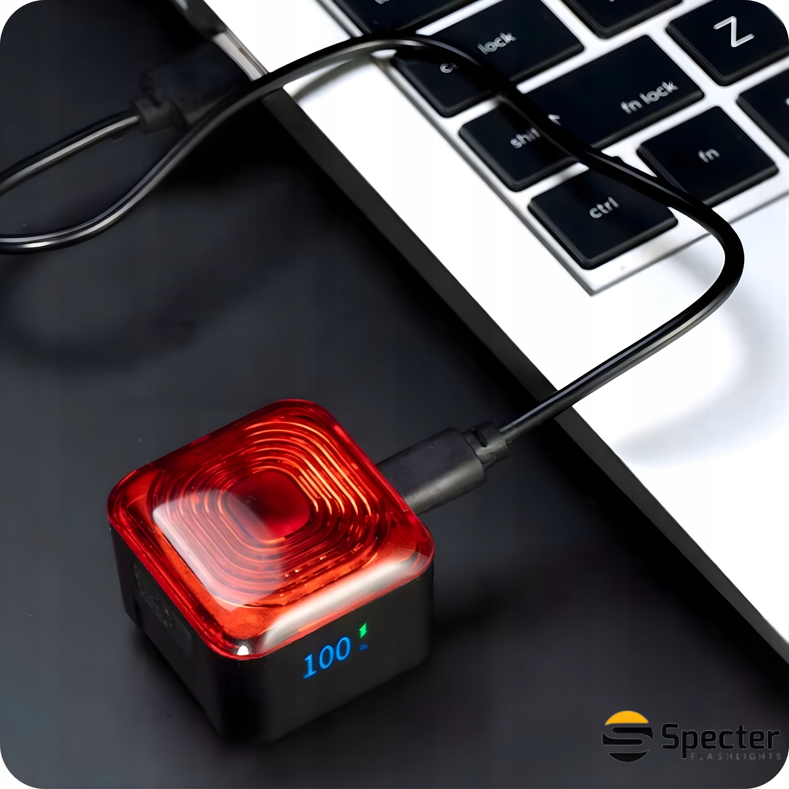 REAR BICYCLE LIGHT for Luggage Rack SPECTER LED USB C EYE07 6in1 Rear 1100mAh Light source LED