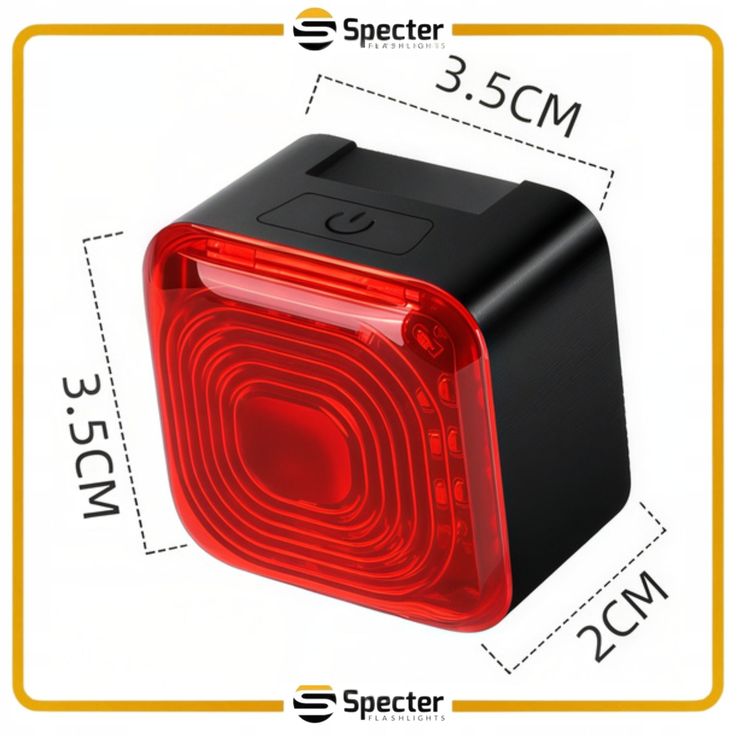 REAR BICYCLE LIGHT for Luggage Rack SPECTER LED USB C EYE07 6in1 Rear 1100mAh Model Inteligentna Rowerowa Stop USBC Akumulator 1100mAh