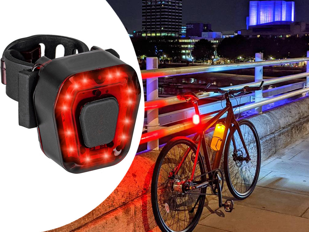 REAR BIKE LIGHT 14 LED FOR BIKE LIGHT RED STRONG BACK AKU USB Color black
