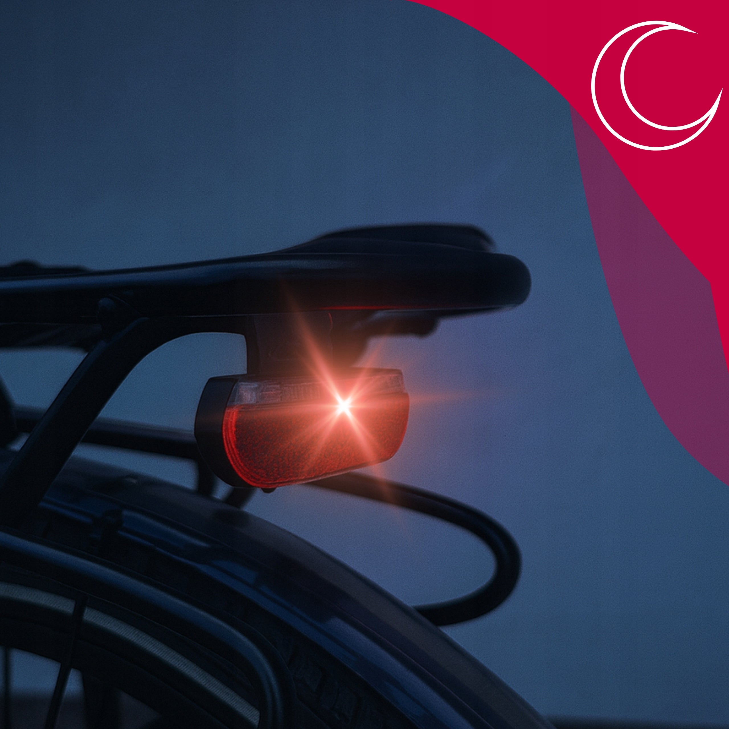 REAR LED BICYCLE LIGHT FOR TRUNK WITH BATTERY REFLECTOR VELOXO STRONG Power supply battery