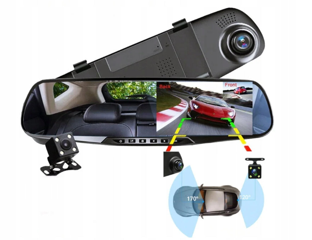 REARVIEW MIRROR WITH HD CAMERA RECORDING FUNCTION 2 CAMERA