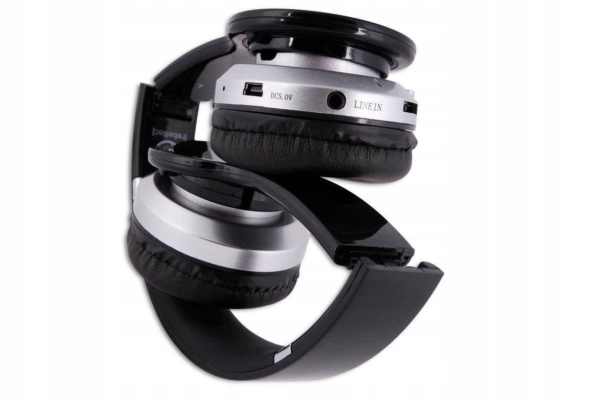 REBELTEC CRYSTAL BLACK BLUETOOTH HEADPHONES Color white