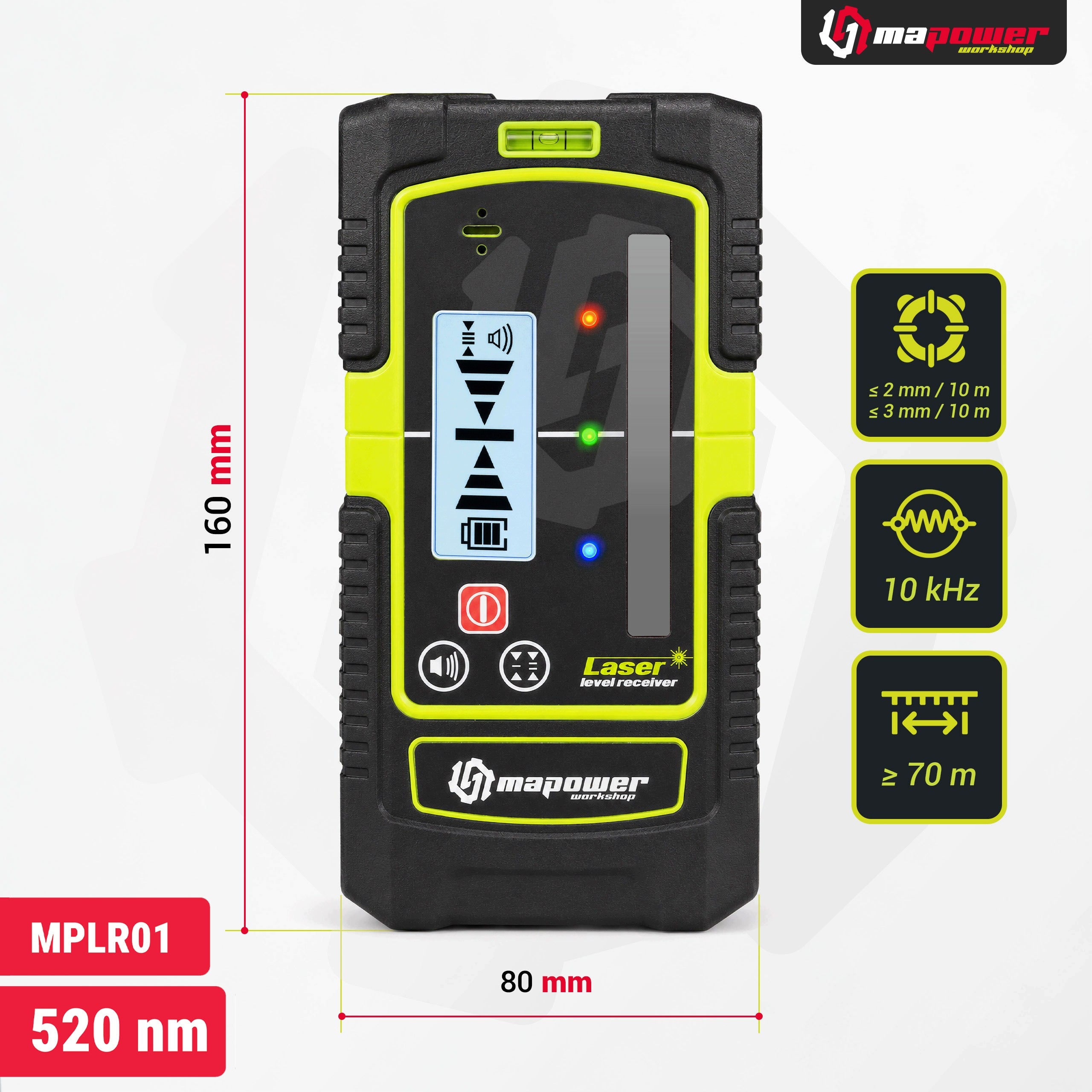 RECEIVER DETECTOR LEVEL LASER BEAM DETECTOR MAPOWER ROHSEL HILDA Packaging status original