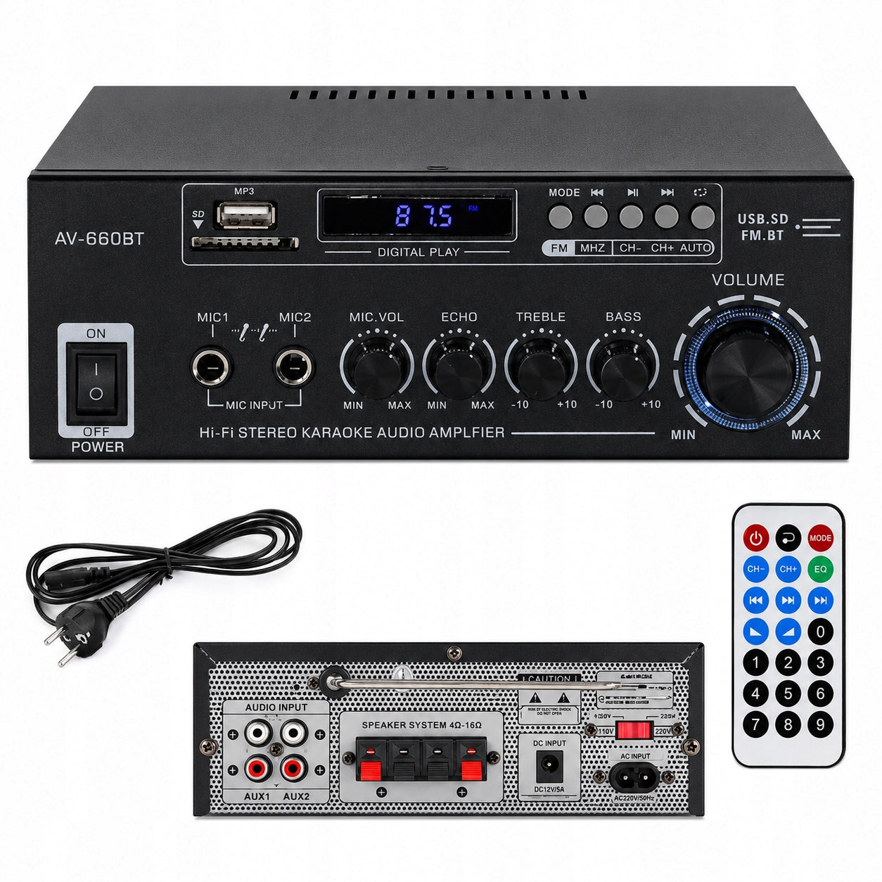 RECEIVER HI-FI AMPLIFIER STEREO BLUETOOTH RADIO DIGITAL POWER AMPLIFIER Model PSS8