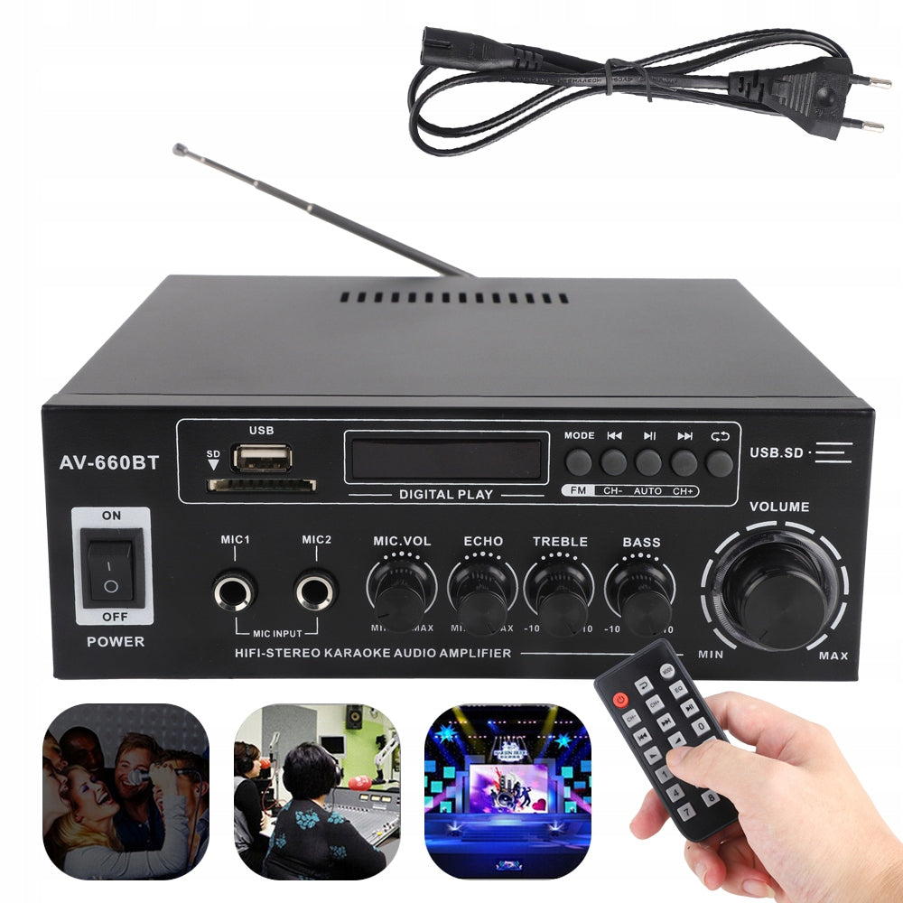 RECEIVER STEREO AMPLIFIER BLUETOOTH FM +PILOT
