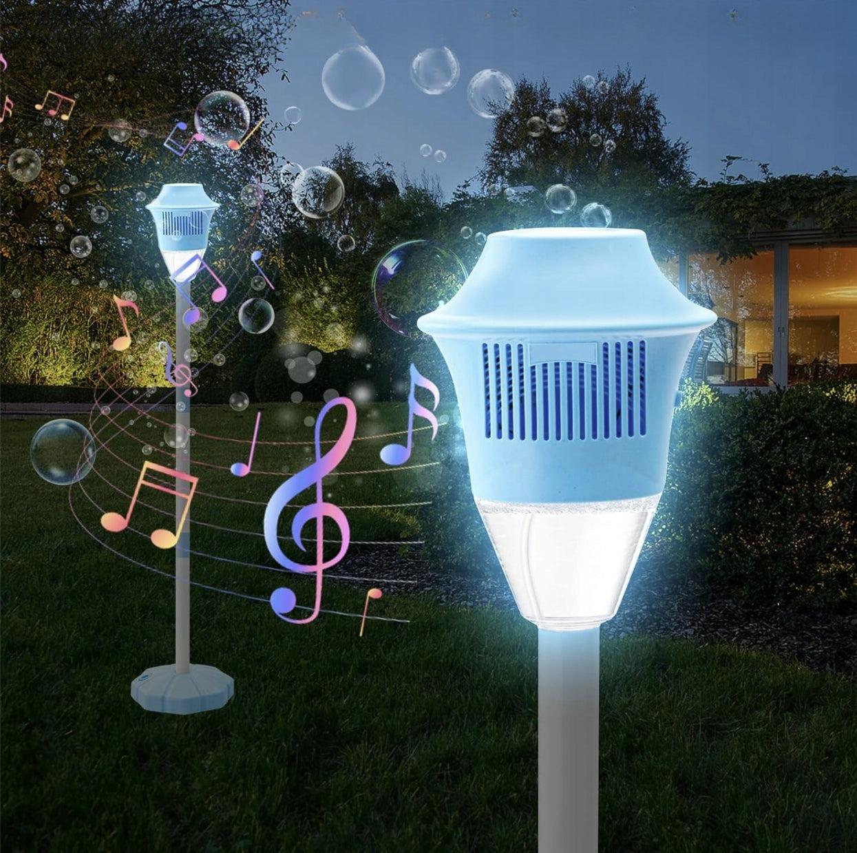 RECHARGEABLE AND AUTOMATIC SOAP BUBBLE MACHINE WITH LIGHTS AND MUSIC Product weight with unit packaging 0.7 kg