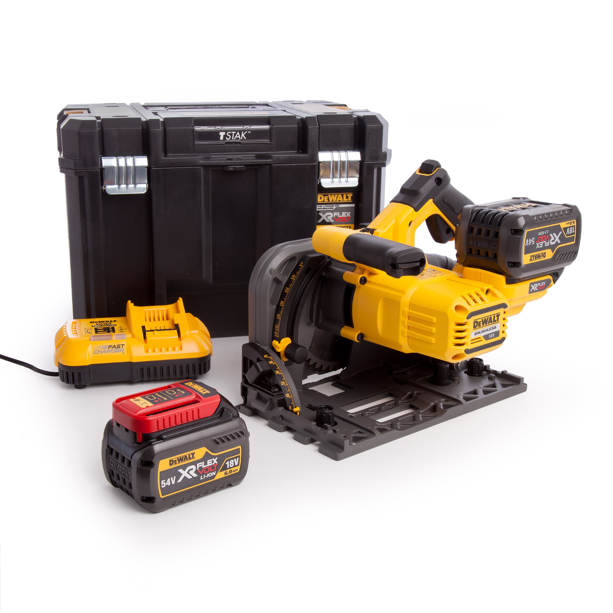 RECHARGEABLE CIRCULAR SAW DEWALT DCS520T2R 2x6,0Ah + RAIL Manufacturer code DCS520T2R