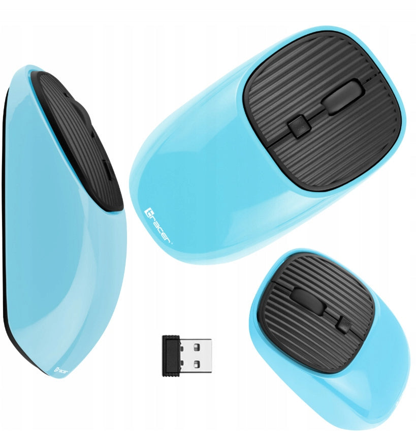 RECHARGEABLE WIRELESS MOUSE WITH USB RECEIVER SYMMETRICAL