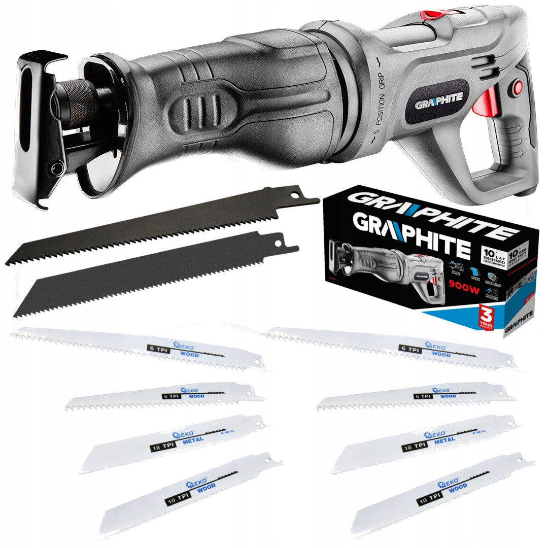 RECIPROCATING SAW 900W STROKE 20 MM NUMBER OF STROKES 0-2600 MIN GRAPHITE 58G971 Maximum power 900 W