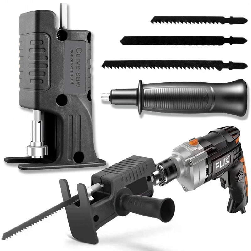 RECIPROCATING SAW ATTACHMENT FOR SCREWDRIVER DRILL FOX TAIL SAW BLADE