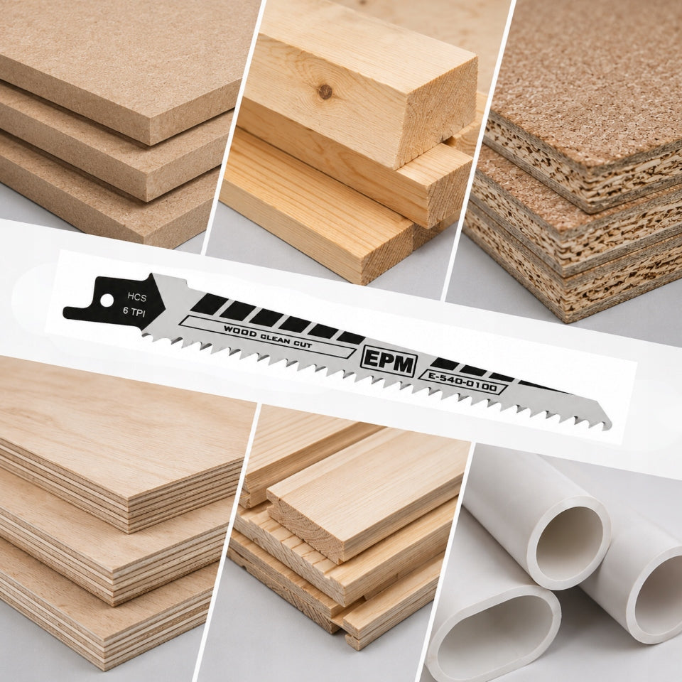 RECIPROCATING SAW BLADE 150MM 5 PCS 6TPI WOOD S644D E-540-0100 EPM Number of items in the set 1