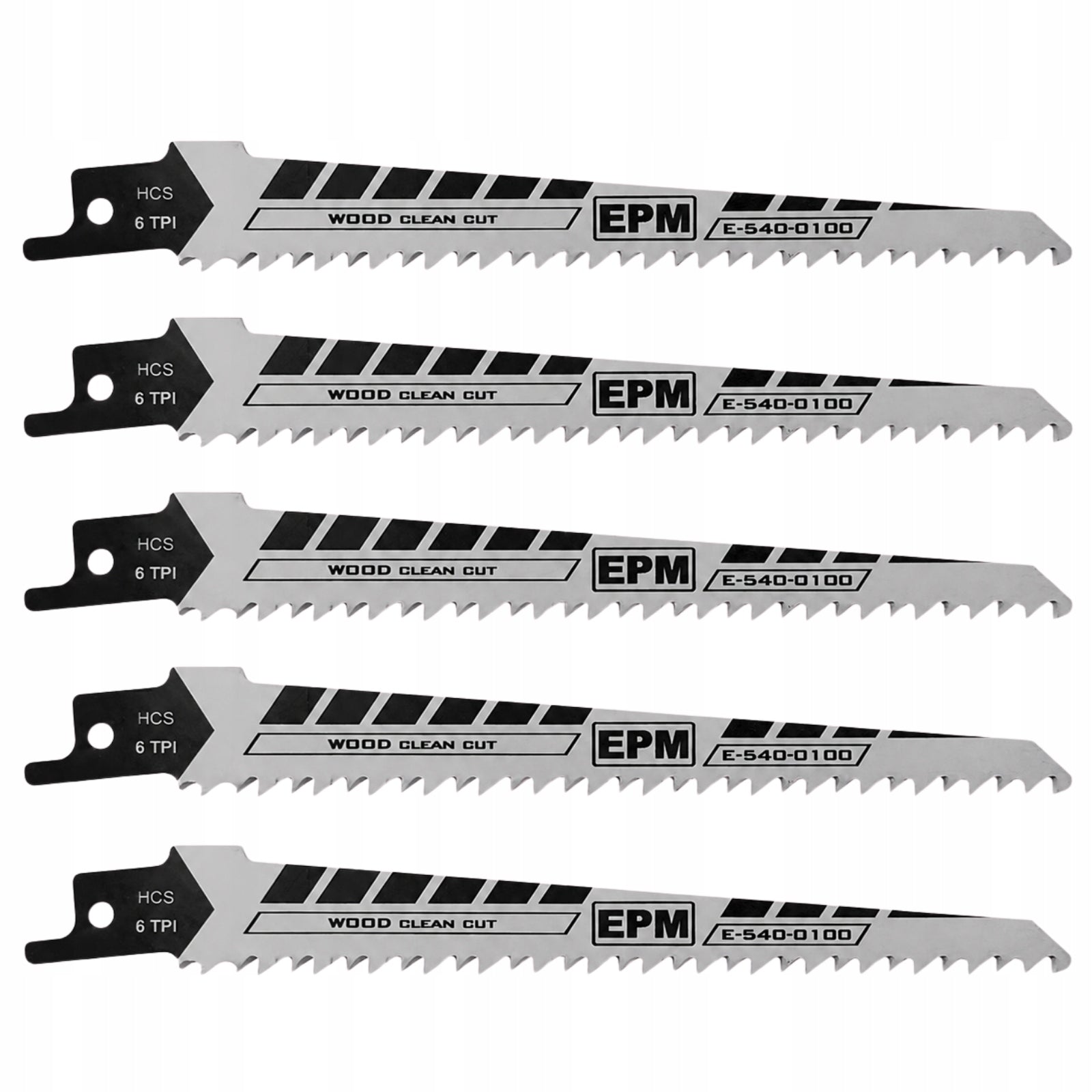 RECIPROCATING SAW BLADE 150MM 5 PCS 6TPI WOOD S644D E-540-0100 EPM