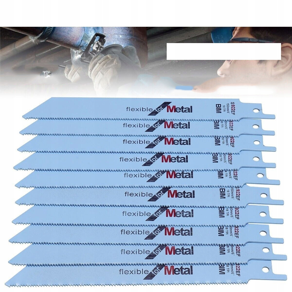RECIPROCATING SAW BLADE FOR METAL 150mm HCS 10PCS Material of manufacture BIM