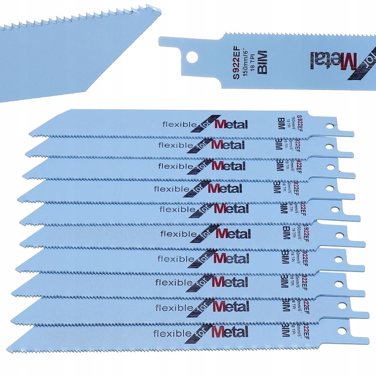 RECIPROCATING SAW BLADE FOR METAL 150mm HCS 10PCS Packaging status original