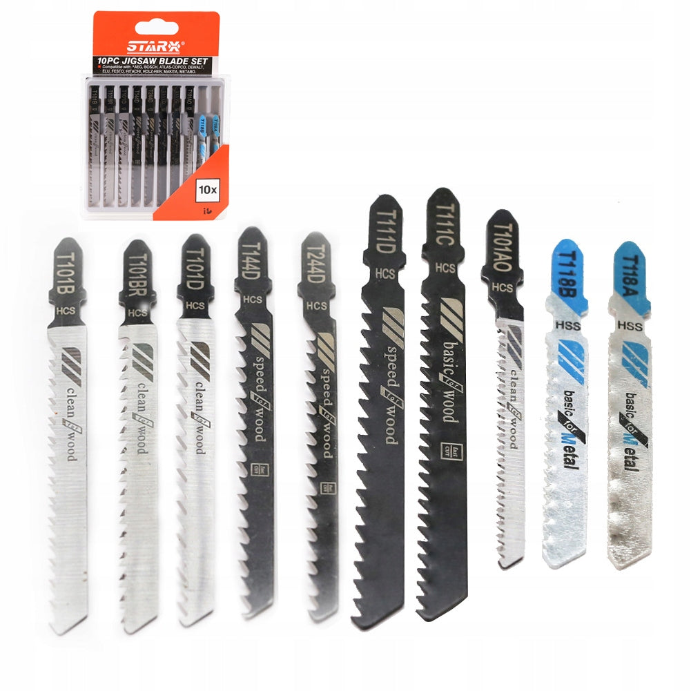 RECIPROCATING SAW BLADE SET METAL AND WOOD KNIVES 10PCS