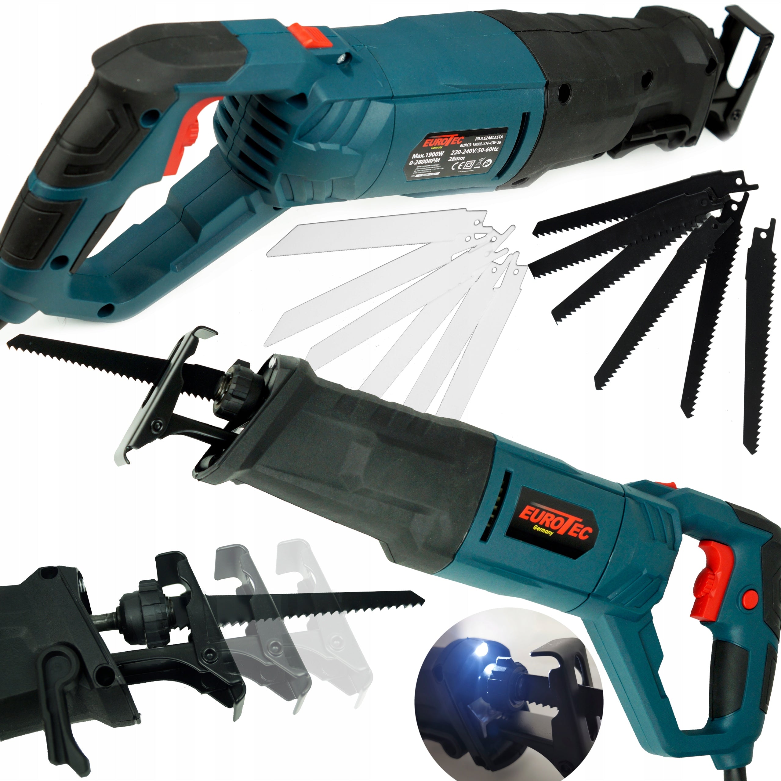 RECIPROCATING SAW FOX TAIL JIGSAW +12 KNIVES STRONG