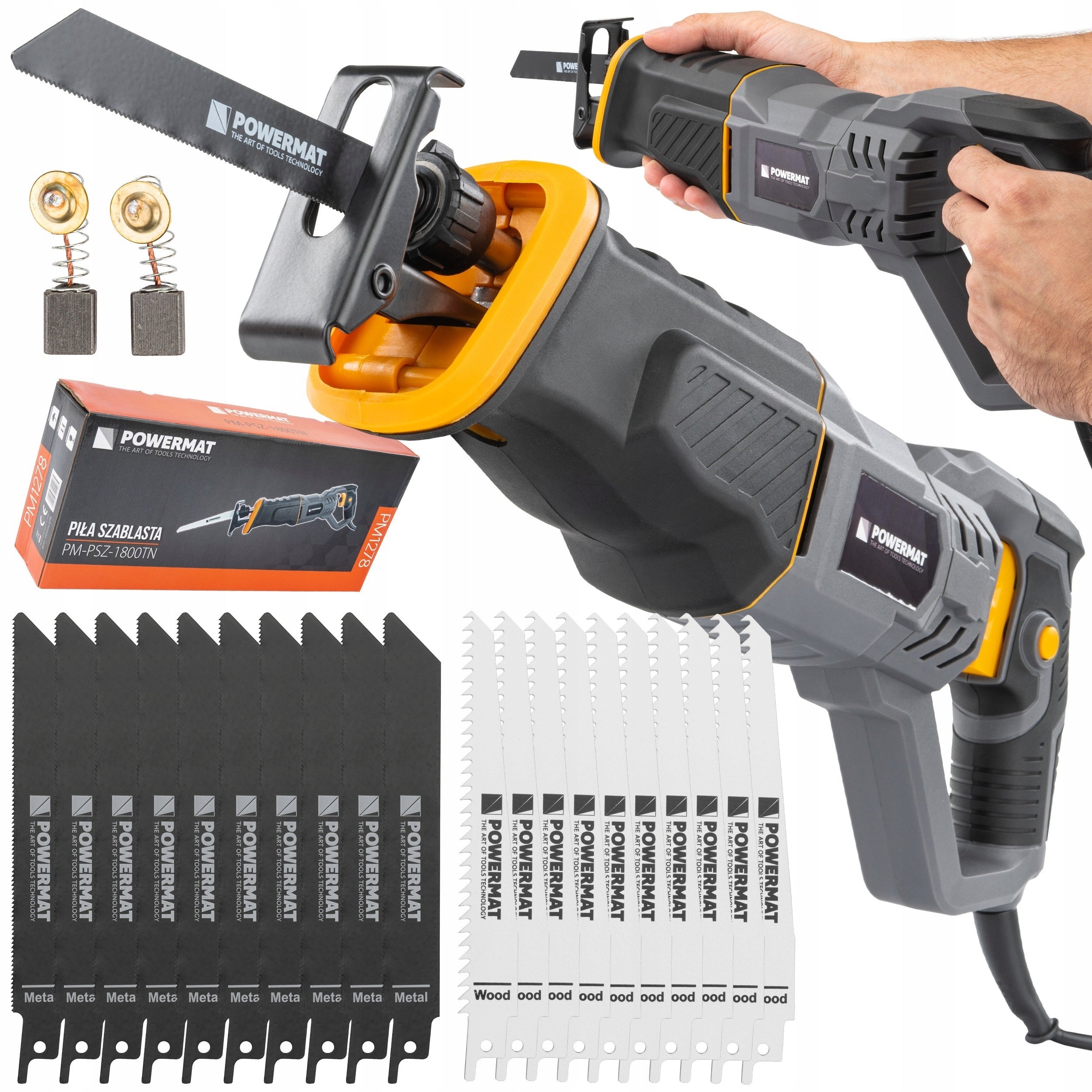 RECIPROCATING SAW JIGSAW FOX TAIL ELECTRIC 1800W 20 X KNIFE SET STRONG