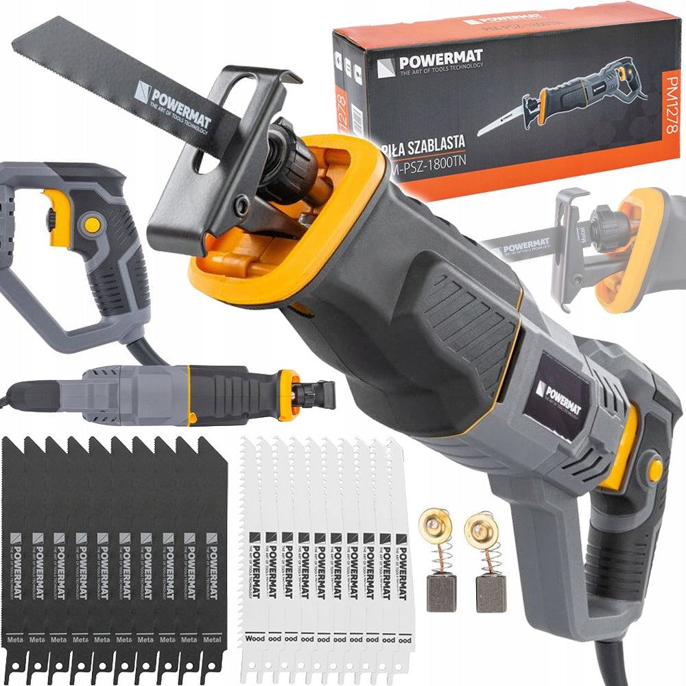 RECIPROCATING SAW JIGSAW LISI ELECTRIC TAIL 1800W 20XKNIFE SET 230V